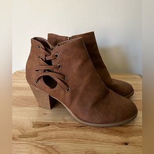 Brown ankle booties